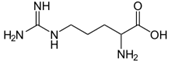 Skeletal formula of arginine