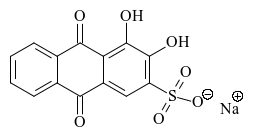 Figure 1. Molecular structure of the analytical reagent, Alizarin Red S salt