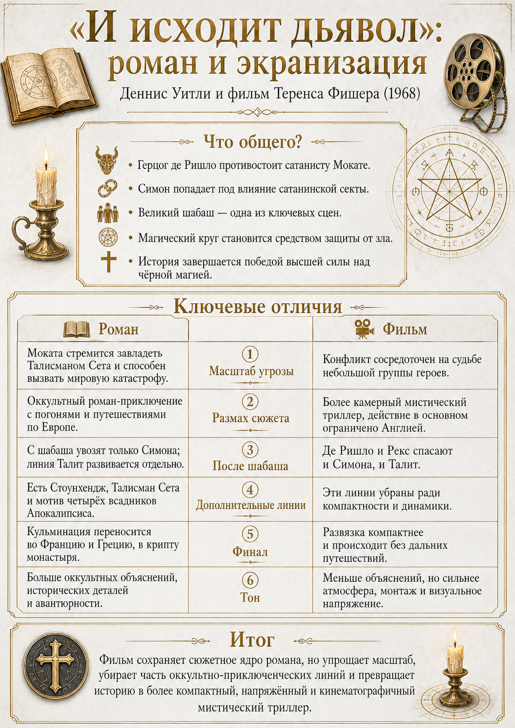 Рисунок 2. Сходство и отличия романа Уитли и его экранизации (авторская разработка)