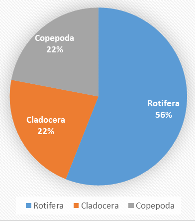 Figure 12. Proportion of the main zooplankton taxonomic groups in the studied reservoirs